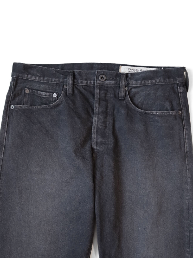 Kapital 14oz Black x Black Denim 5P Monkey Cisco (Processed)