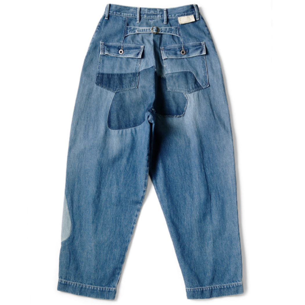 Kapital 11.5oz Denim Mining Damaged High Waist Dakota Pants