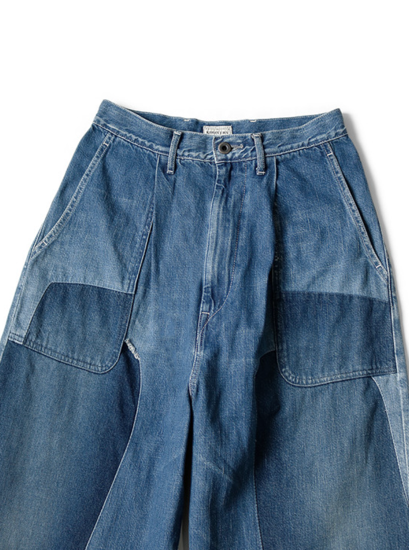 Kapital 11.5oz Denim Mining Damaged High Waist Dakota Pants