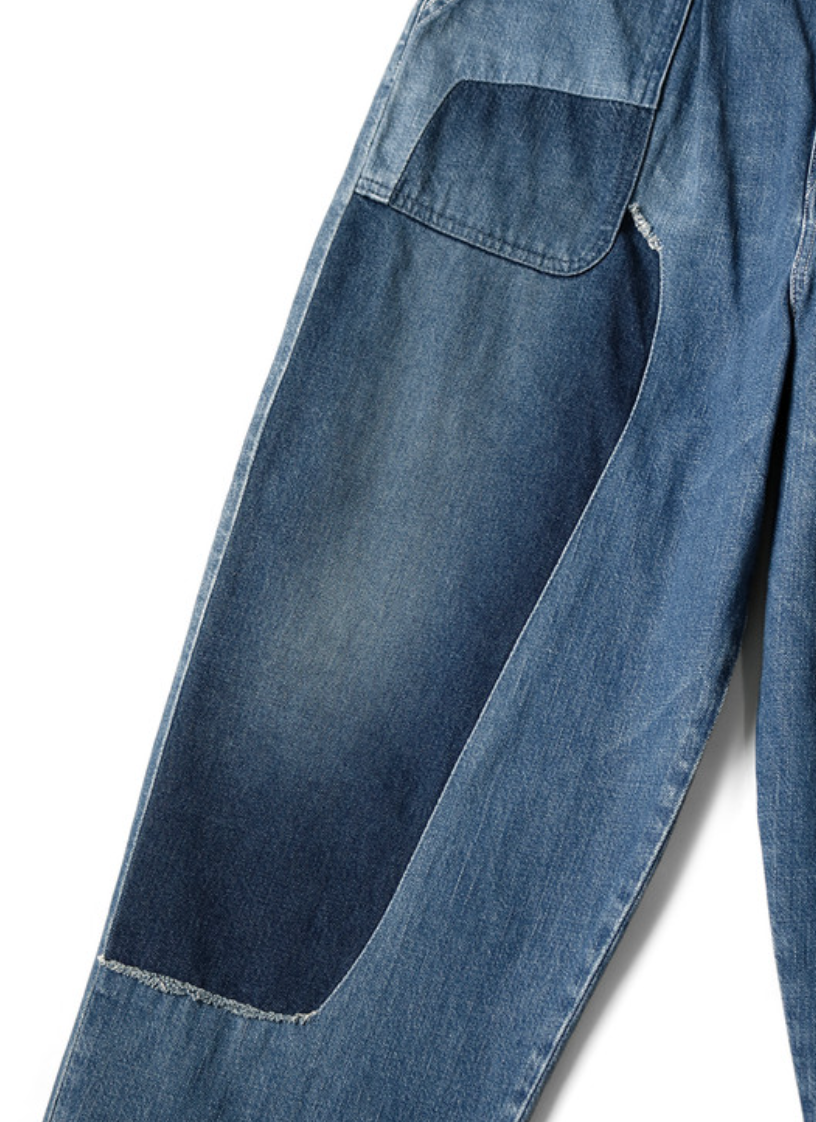 Kapital 11.5oz Denim Mining Damaged High Waist Dakota Pants