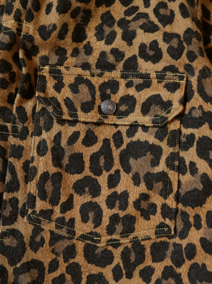 Kapital Twill Aged Wool Leopard Print 1st Jacket