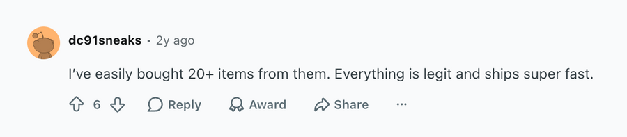 Reddit comment screenshot