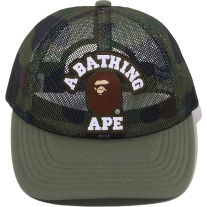 BAPE 1ST CAMO COLLEGE PATCHED MESH CAP