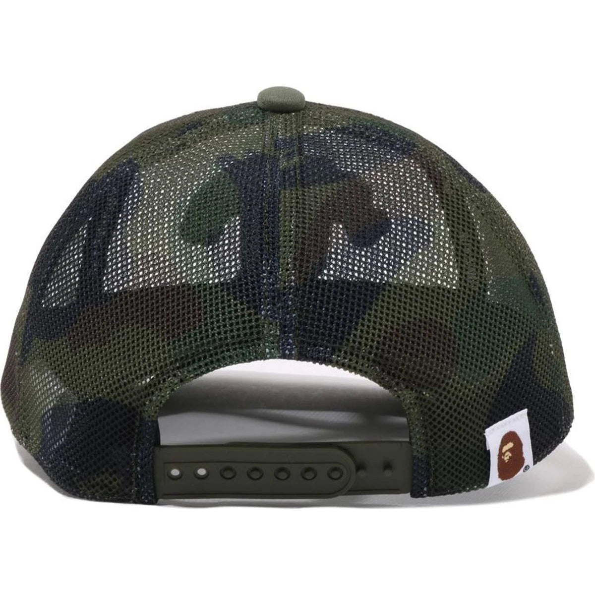 BAPE 1ST CAMO COLLEGE PATCHED MESH CAP