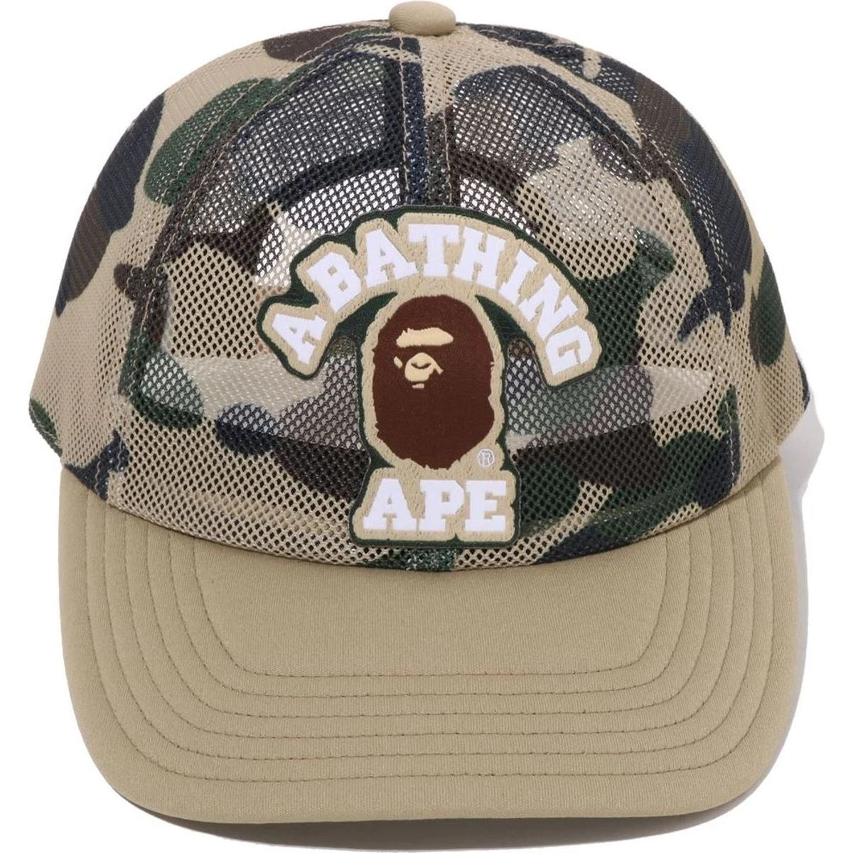 BAPE 1ST CAMO COLLEGE PATCHED MESH CAP
