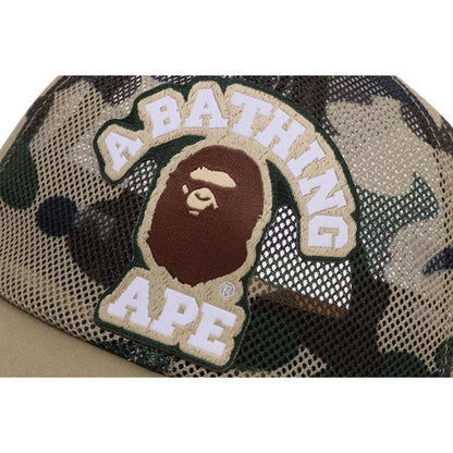 BAPE 1ST CAMO COLLEGE PATCHED MESH CAP