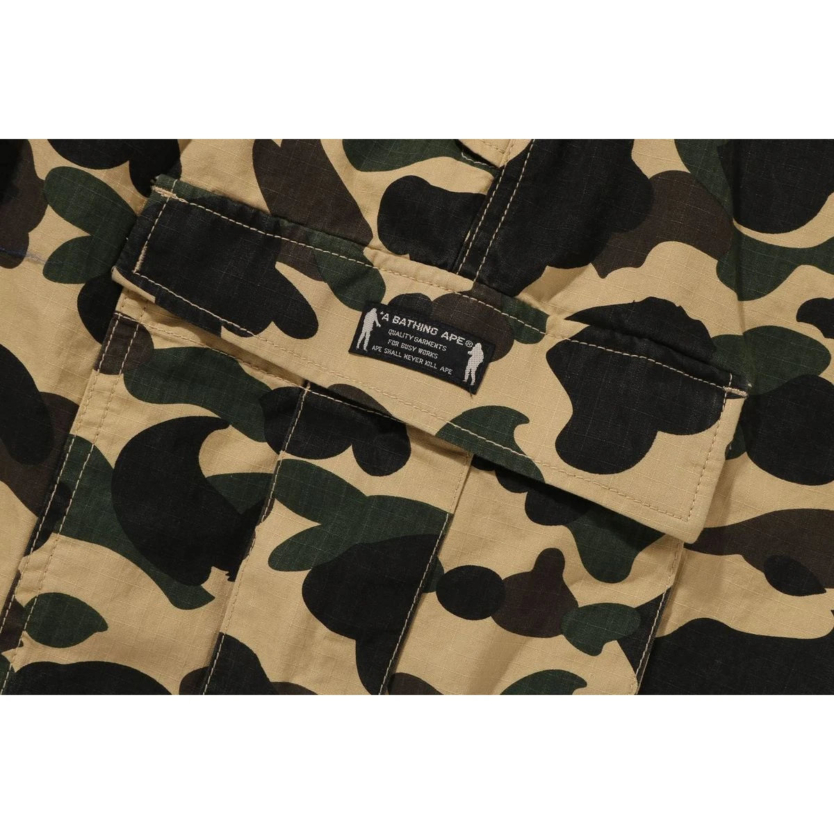 BAPE 1ST CAMO RIPSTOP CARGO SHORTS