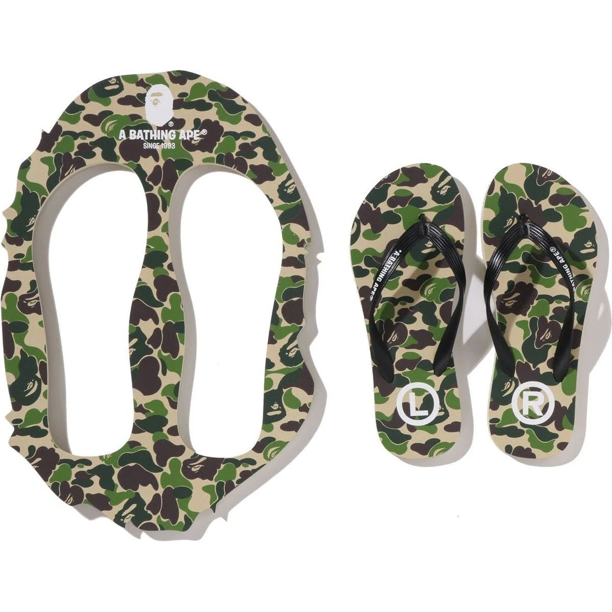 BAPE ABC CAMO BEACH SANDALS
