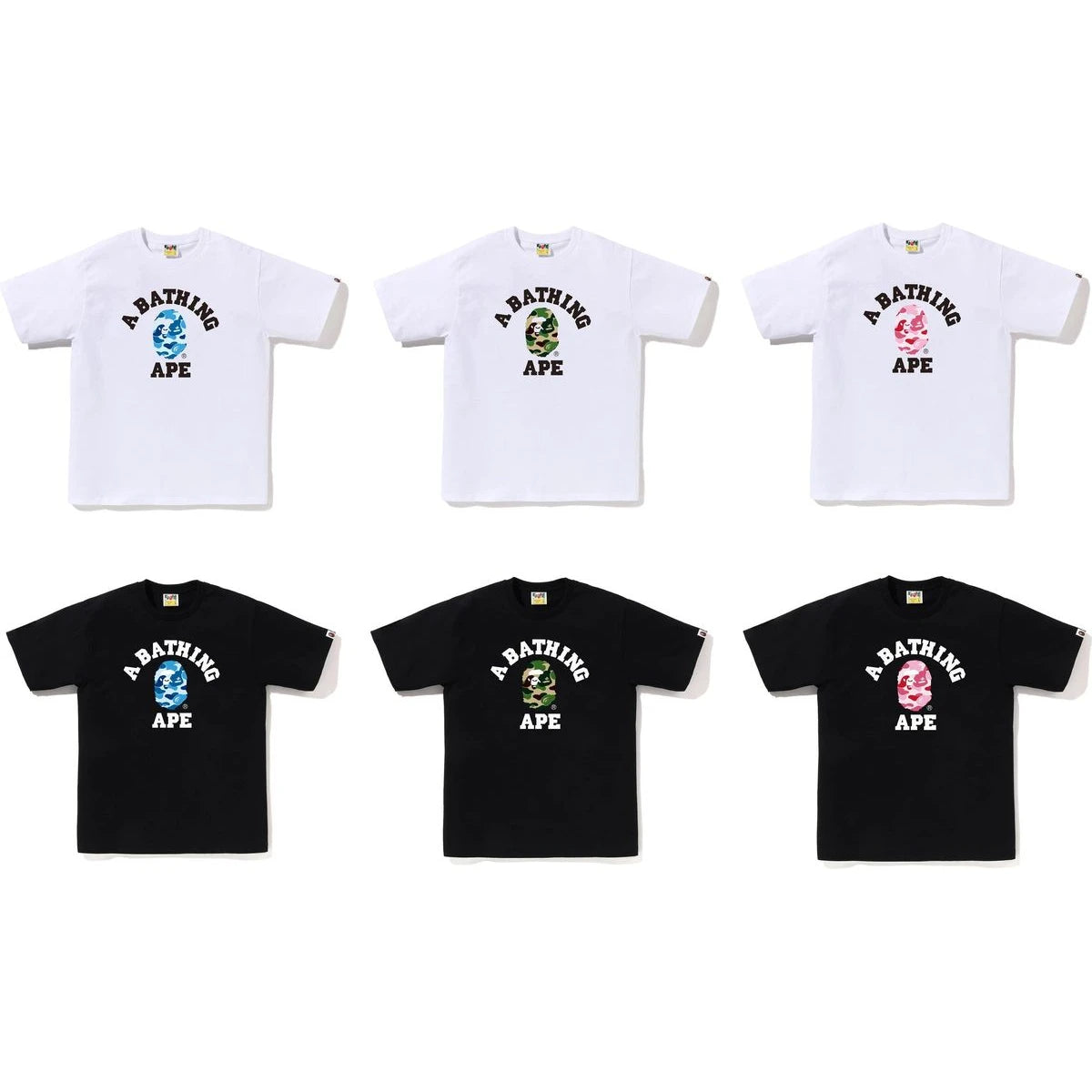 BAPE ABC CAMO COLLEGE TEE