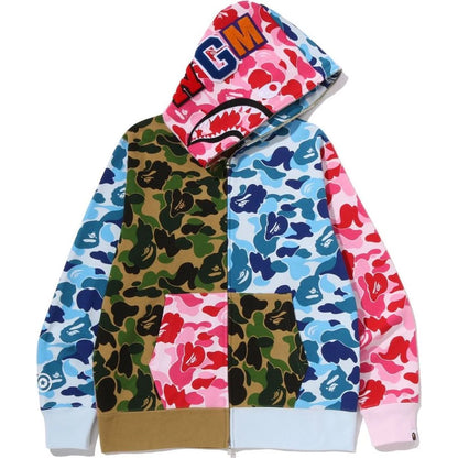 BAPE ABC CAMO CRAZY SHARK FULL ZIP HOODIE