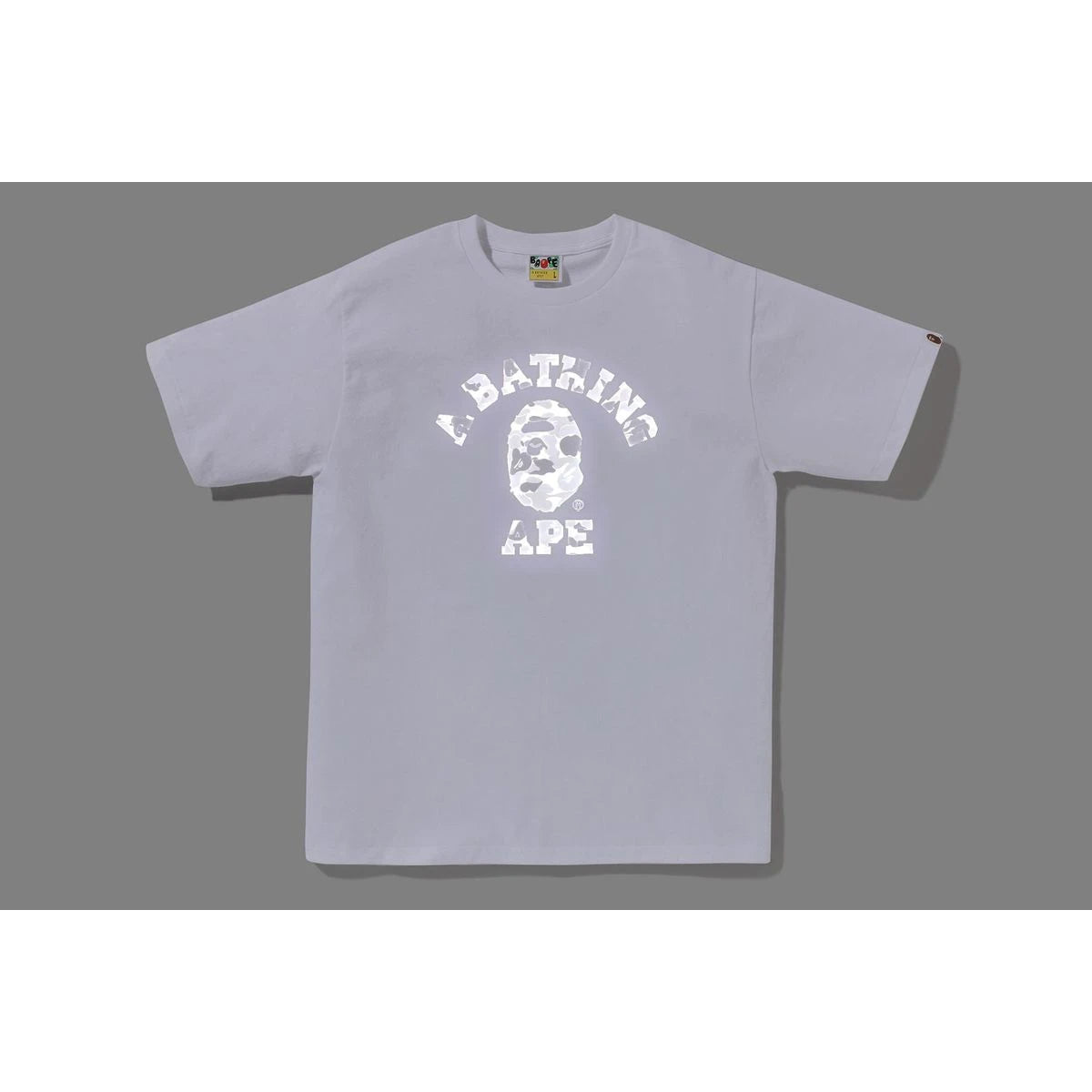 BAPE ABC CAMO REFLECTIVE ON COLLEGE TEE