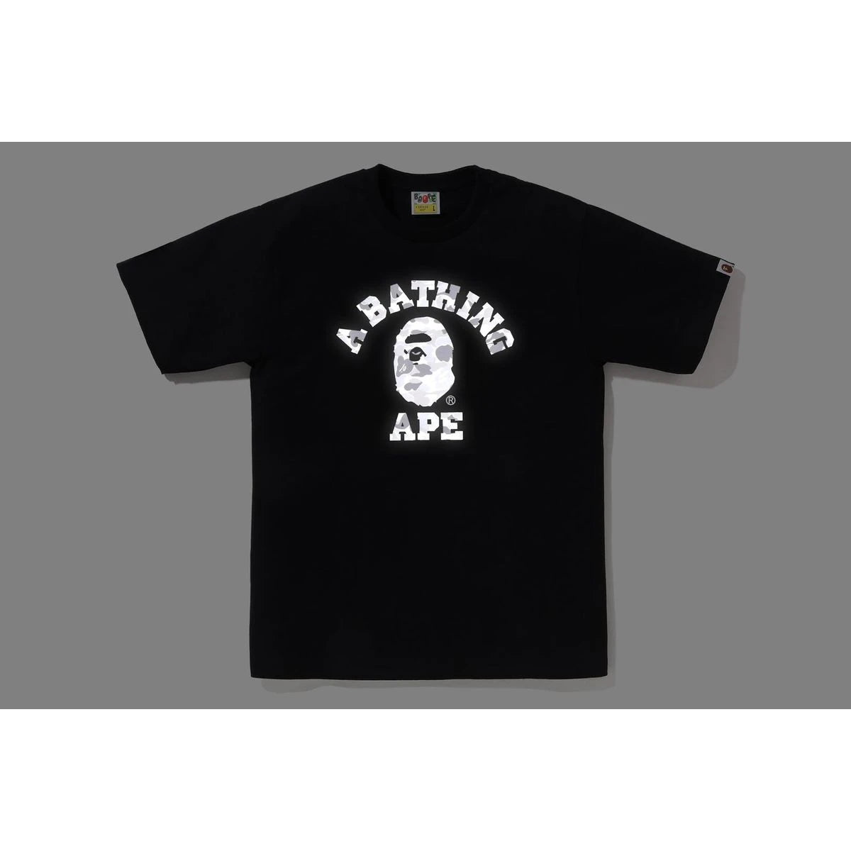 BAPE ABC CAMO REFLECTIVE ON COLLEGE TEE