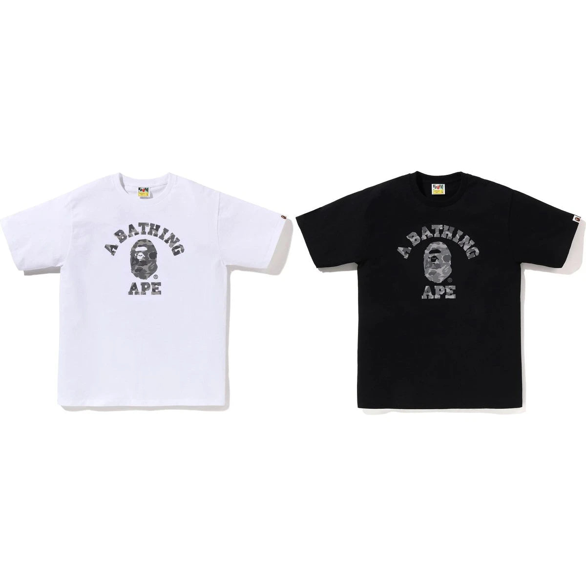BAPE ABC CAMO REFLECTIVE ON COLLEGE TEE
