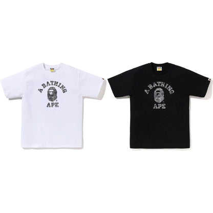 BAPE ABC CAMO REFLECTIVE ON COLLEGE TEE