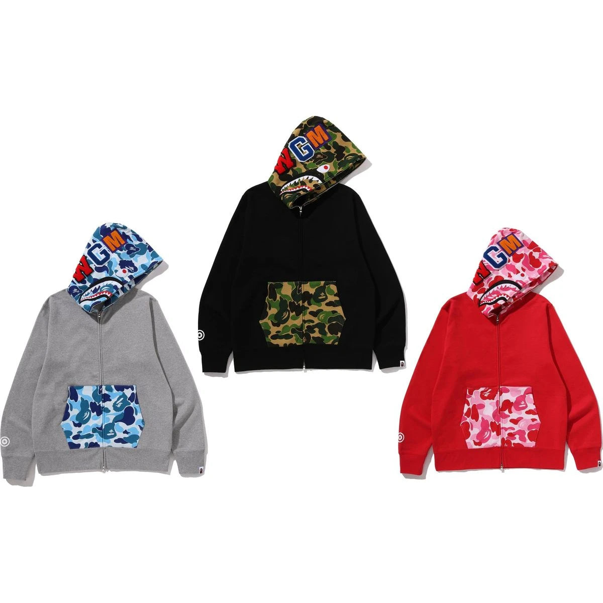 BAPE ABC CAMO SHARK FULL ZIP HOODIE