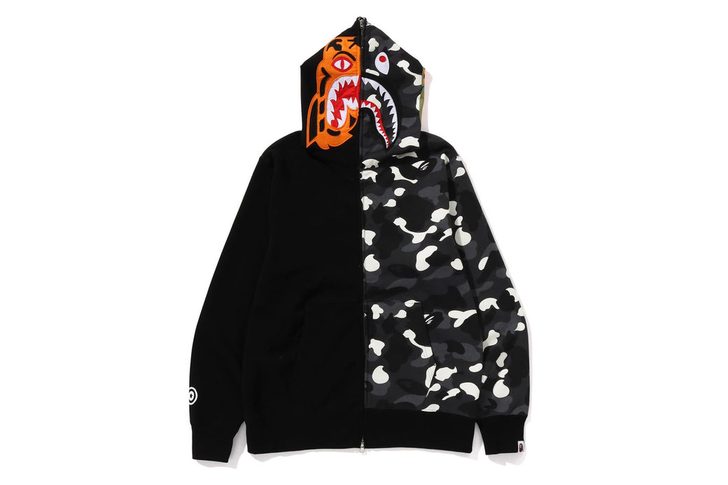 BAPE CITY CAMO TIGER SHARK FULL ZIP HOODIE