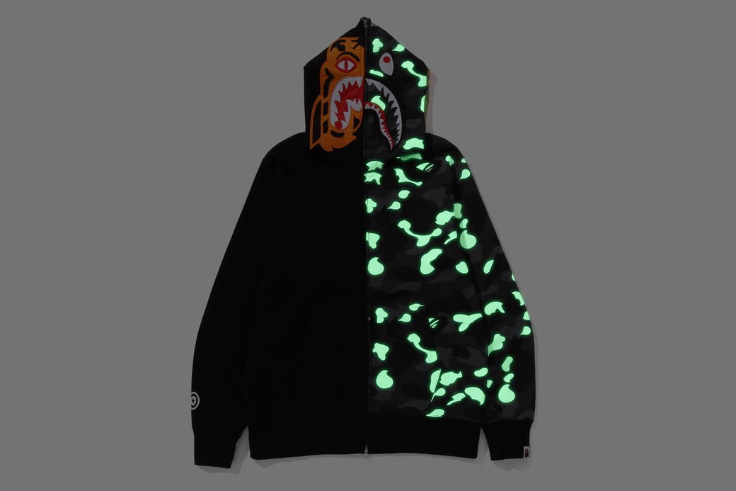 BAPE CITY CAMO TIGER SHARK FULL ZIP HOODIE