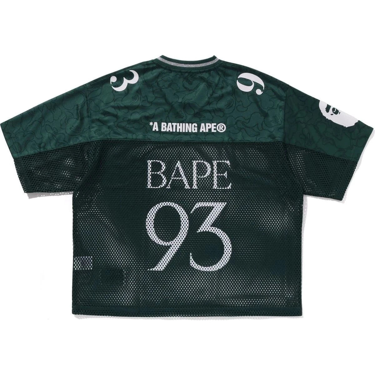 BAPE LINE CAMO MULTI LOGO RELAXED FIT FOOTBALL JERSEY