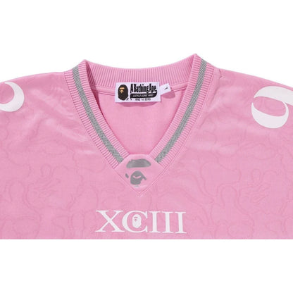 BAPE LINE CAMO MULTI LOGO RELAXED FIT FOOTBALL JERSEY