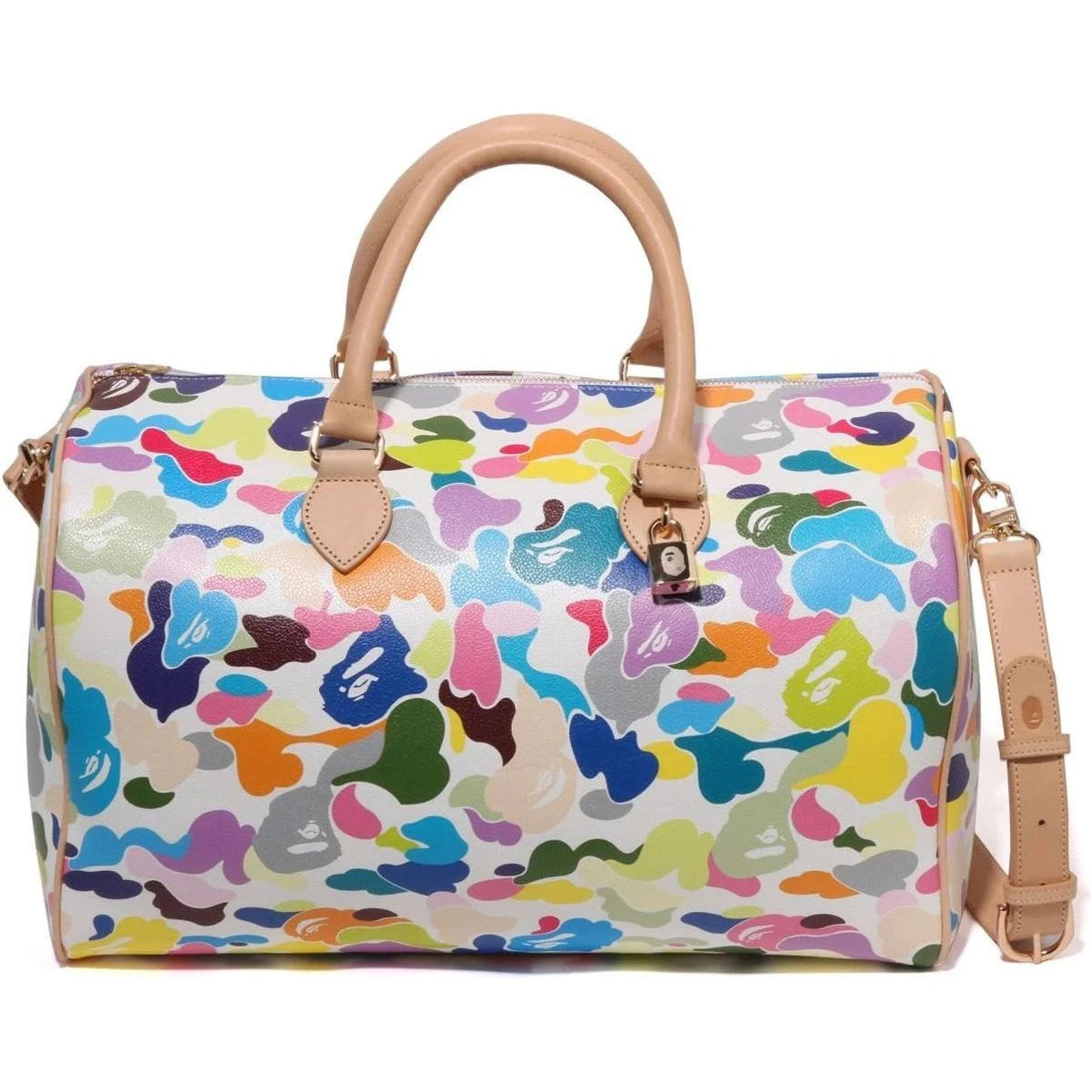 BAPE MULTI CAMO BOSTON BAG