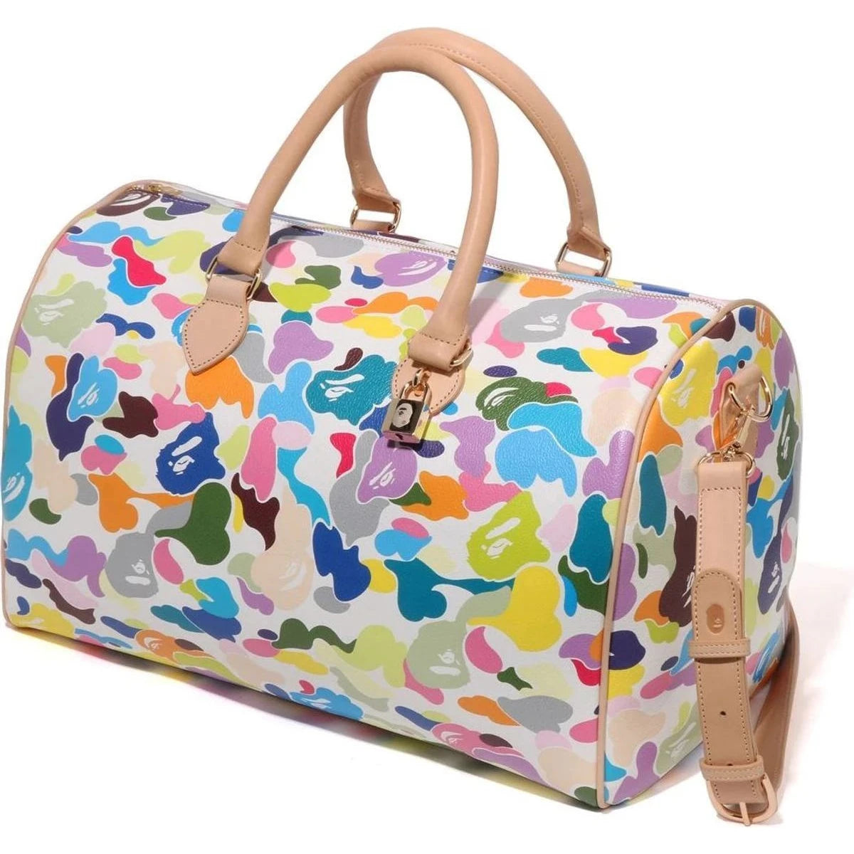 BAPE MULTI CAMO BOSTON BAG