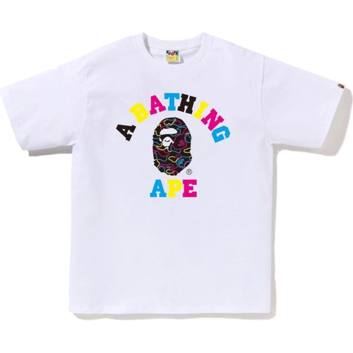 BAPE NEON CAMO COLLEGE TEE