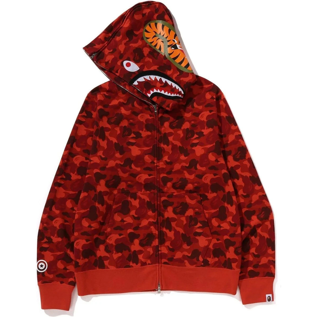 BAPE RAKUTEN CAMO SEPARATE SHARK FULL ZIP HOODIE