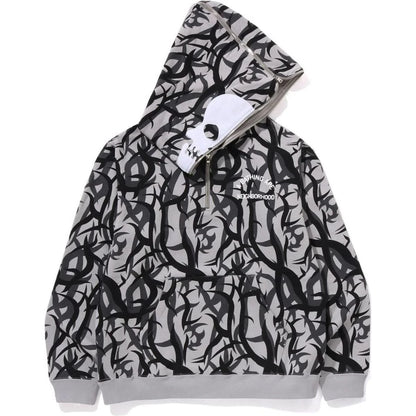 BAPE X NBHD TRIBAL CAMO TWO FACE HALF ZIP PULLOVER HOODIE