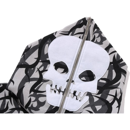 BAPE X NBHD TRIBAL CAMO TWO FACE HALF ZIP PULLOVER HOODIE