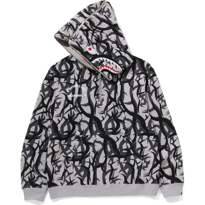 BAPE X NBHD TRIBAL CAMO TWO FACE HALF ZIP PULLOVER HOODIE