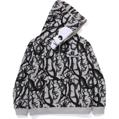 BAPE X NBHD TRIBAL CAMO TWO FACE HALF ZIP PULLOVER HOODIE