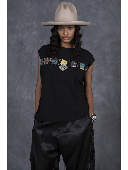 Kapital Jersey Sleeveless Big Tee (Peckish & Kachina Print)