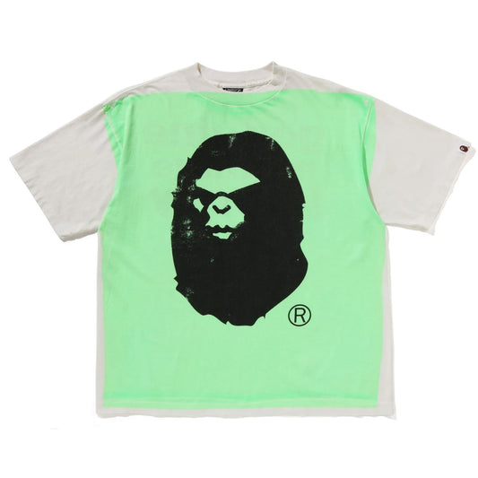 BAPE x SAINT Mxxxxxx MAD FACE HANDPRINTING TEE