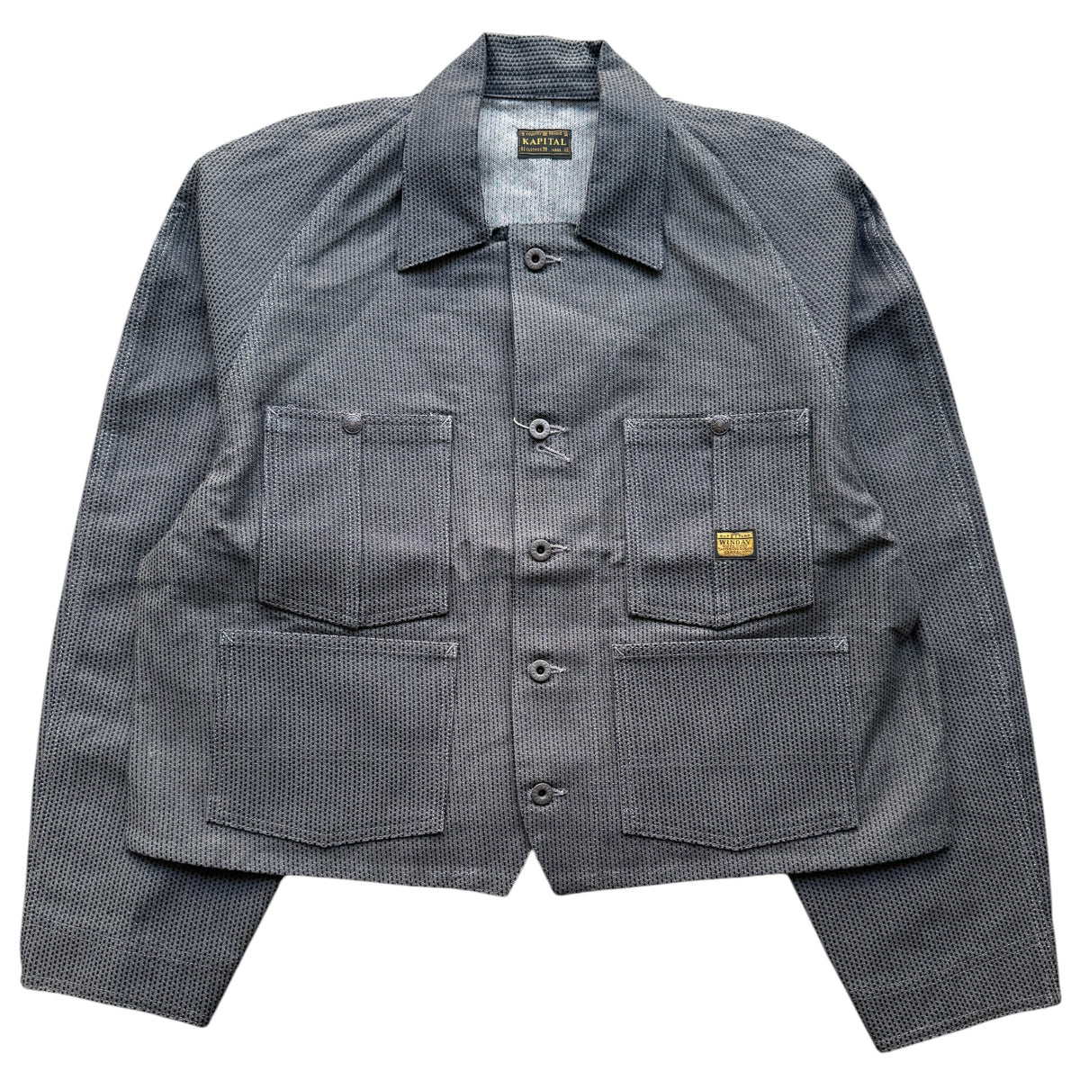 Kapital 10.2oz Century Denim No. 7+S Cropped Winday Chore Jacket (Sumi)