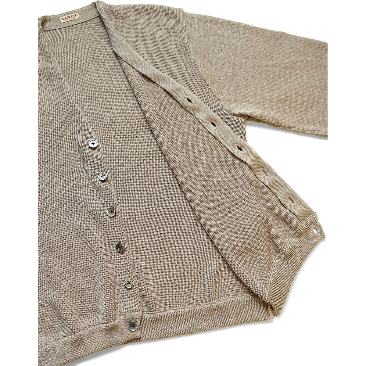 Kapital 10G Eco Knit Elbow Coneybowy Short Cardigan