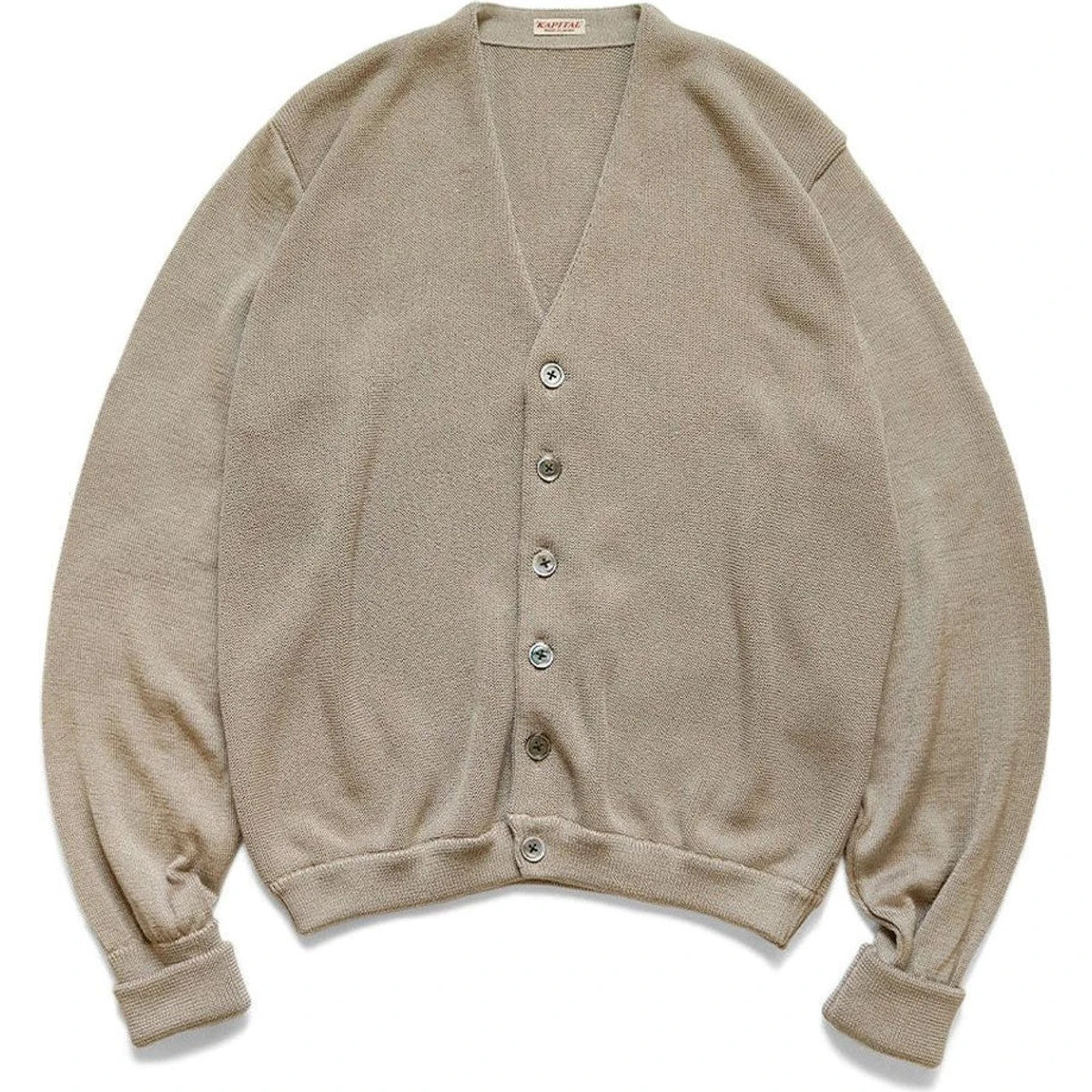 Kapital 10G Eco Knit Elbow Coneybowy Short Cardigan