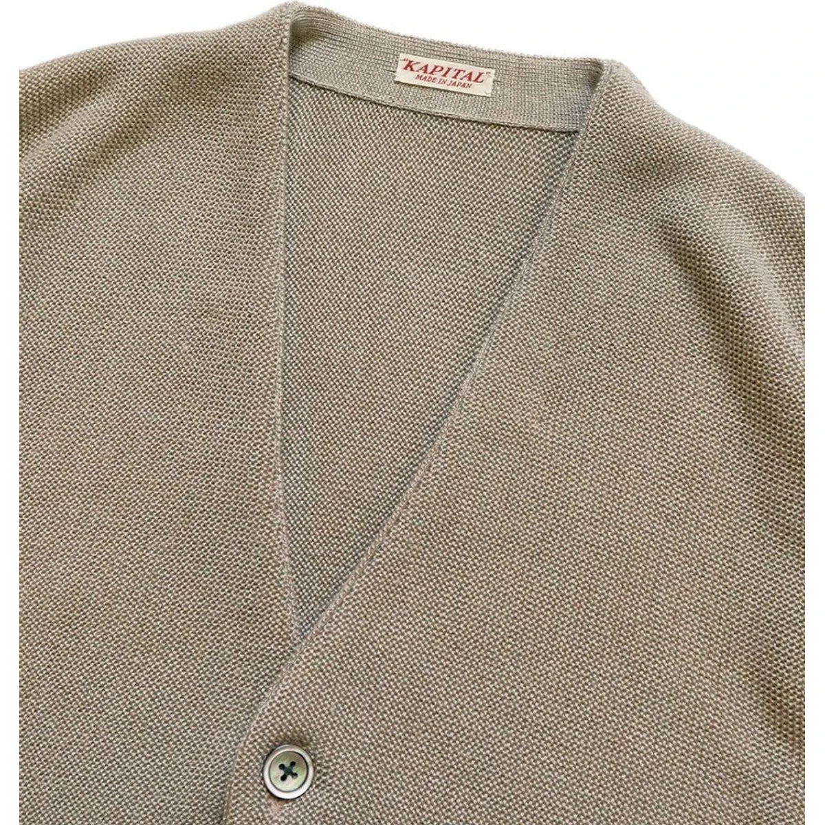 Kapital 10G Eco Knit Elbow Coneybowy Short Cardigan
