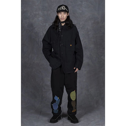 Kapital 10oz Black x Black Denim Cactus Coverall
