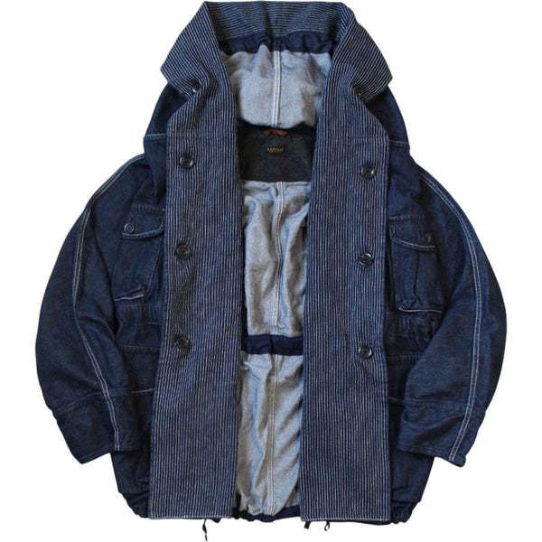 denim kapital ring coat sizing