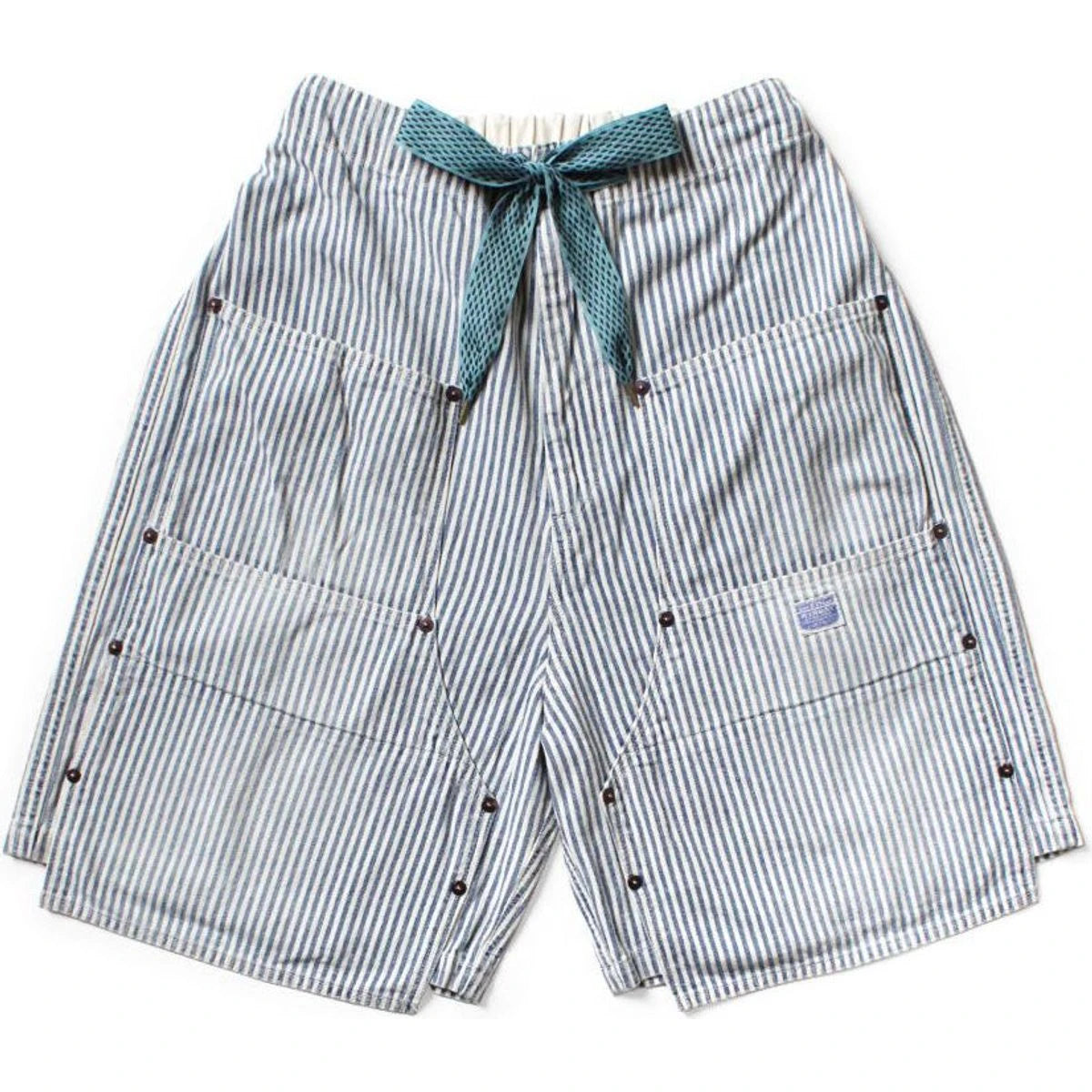 Kapital 10oz Hickory Double Knee Easy Shorts