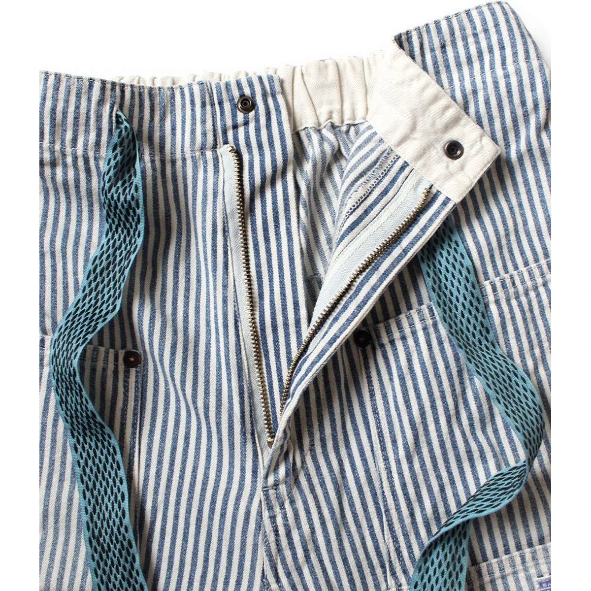 Kapital 10oz Hickory Double Knee Easy Shorts
