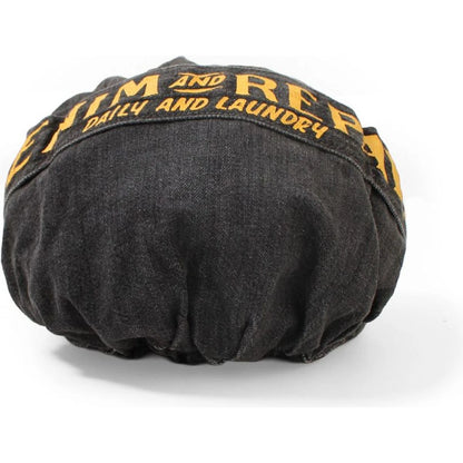 Kapital 11.5oz Black Denim Cap (Denim Repair Print)