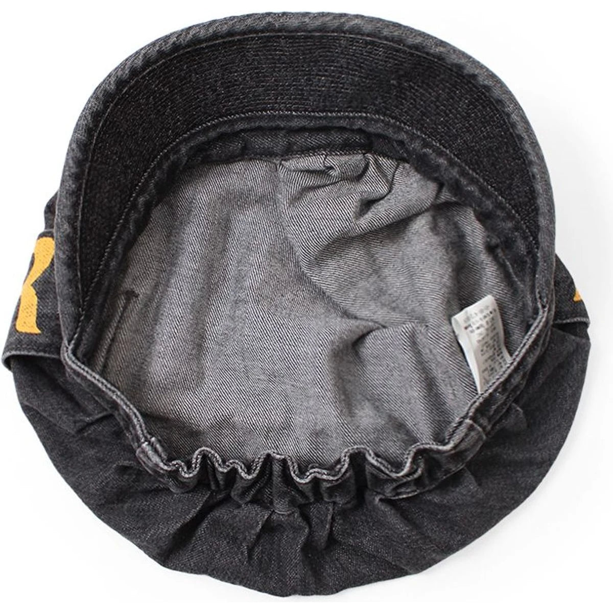 Kapital 11.5oz Black Denim Cap (Denim Repair Print)