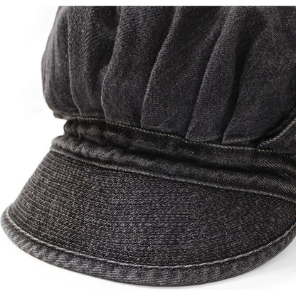Kapital 11.5oz Black Denim Cap (Denim Repair Print)