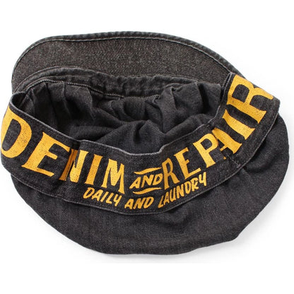 Kapital 11.5oz Black Denim Cap (Denim Repair Print)