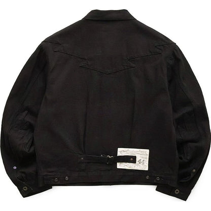 Kapital 11.5oz Black x Black Denim Thunderbird Jacket