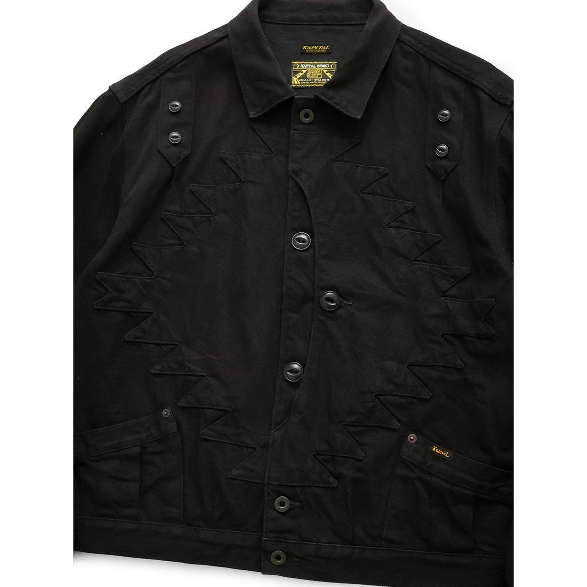 Kapital 11.5oz Black x Black Denim Thunderbird Jacket