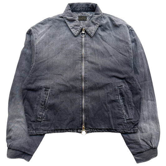Kapital 11.5oz Black x Black Denim Hacksaw Drizzler Jacket