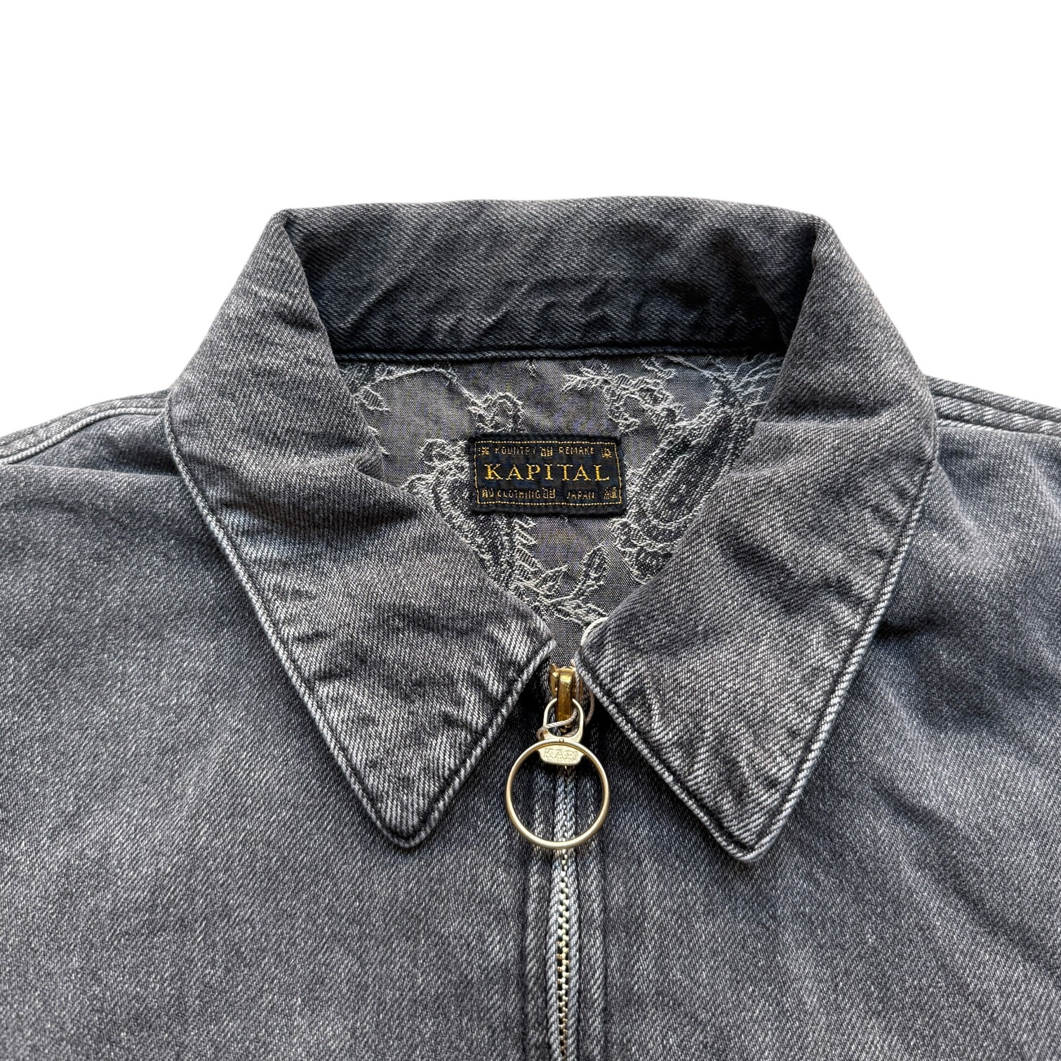 Kapital 11.5oz Black x Black Denim Hacksaw Drizzler Jacket | COJP
