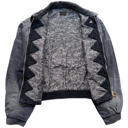 Kapital 11.5oz Black x Black Denim Hacksaw Drizzler Jacket